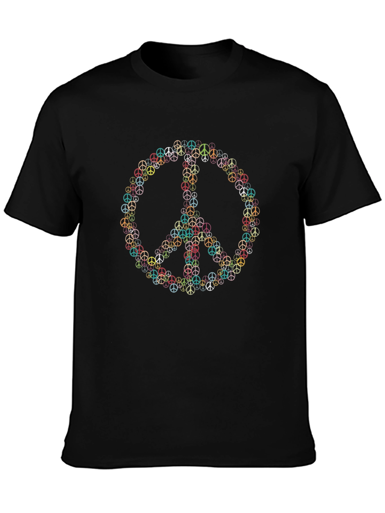 Peace Sign T-Shirt - Retro Style Black Tee
