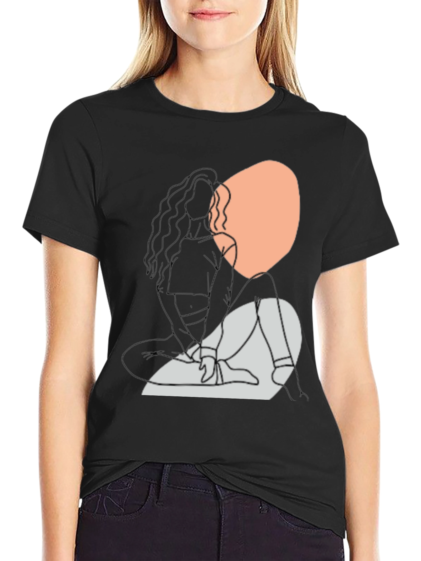 Abstract Line Art Graphic Tee