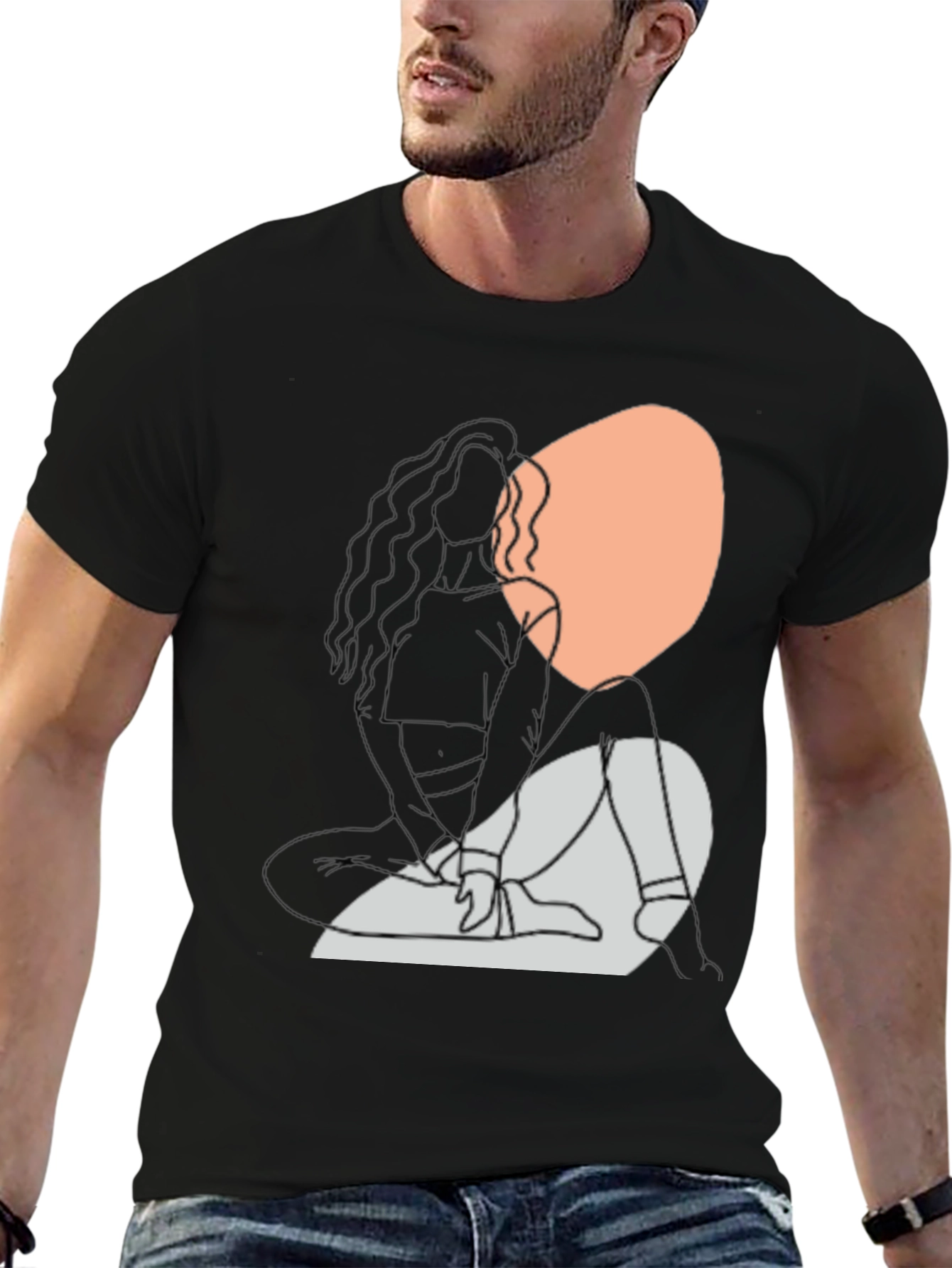 Abstract Line Art Graphic Tee