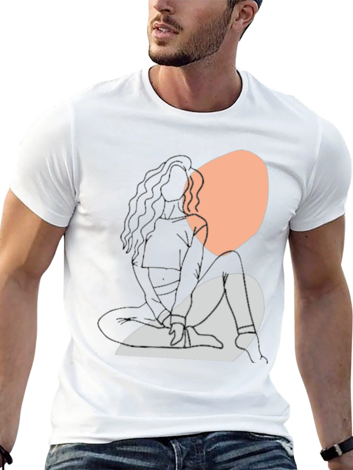 Abstract Line Art Graphic Tee