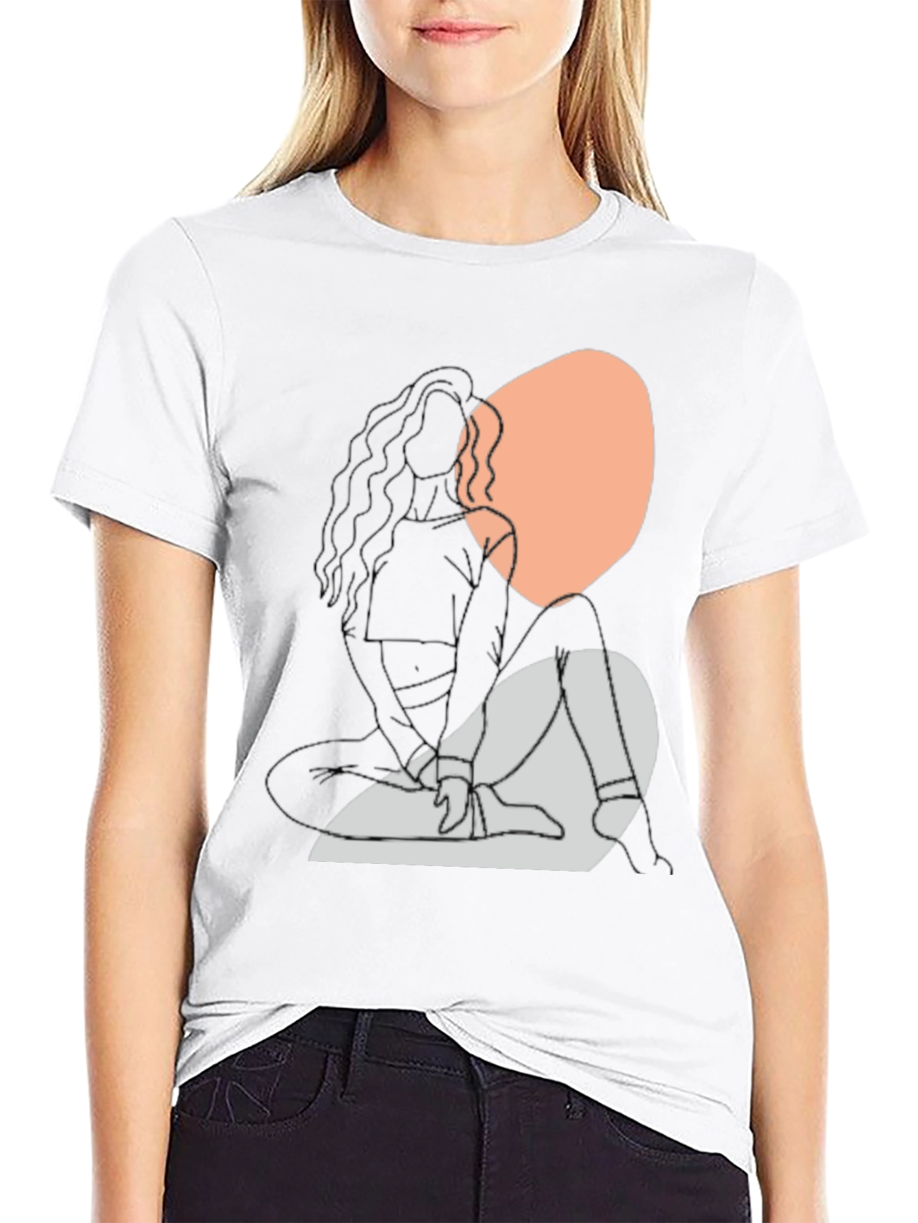 Abstract Line Art Graphic Tee