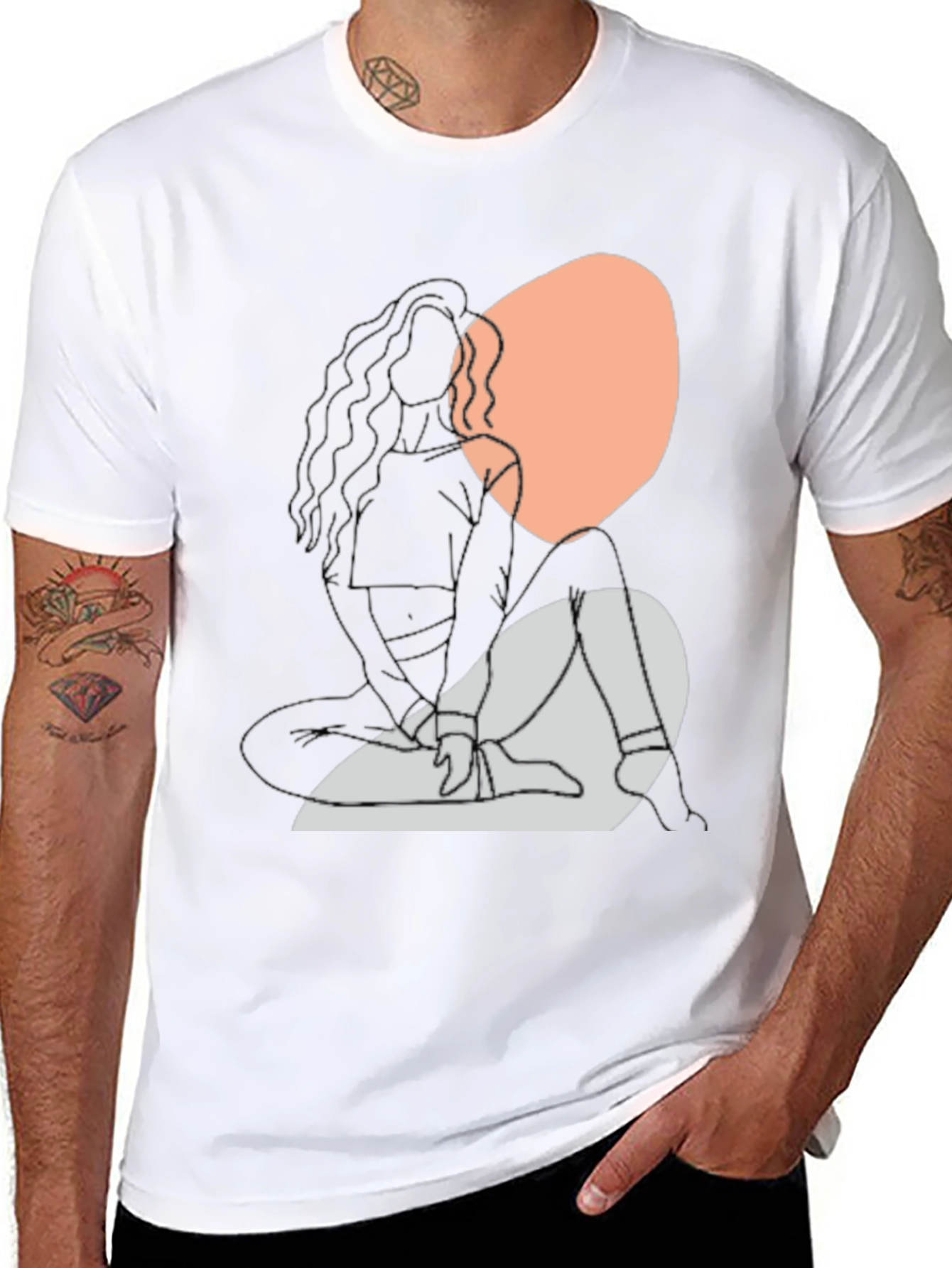 Abstract Line Art Graphic Tee