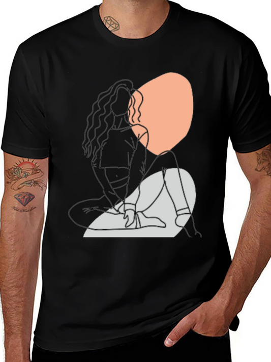Abstract Line Art Graphic Tee