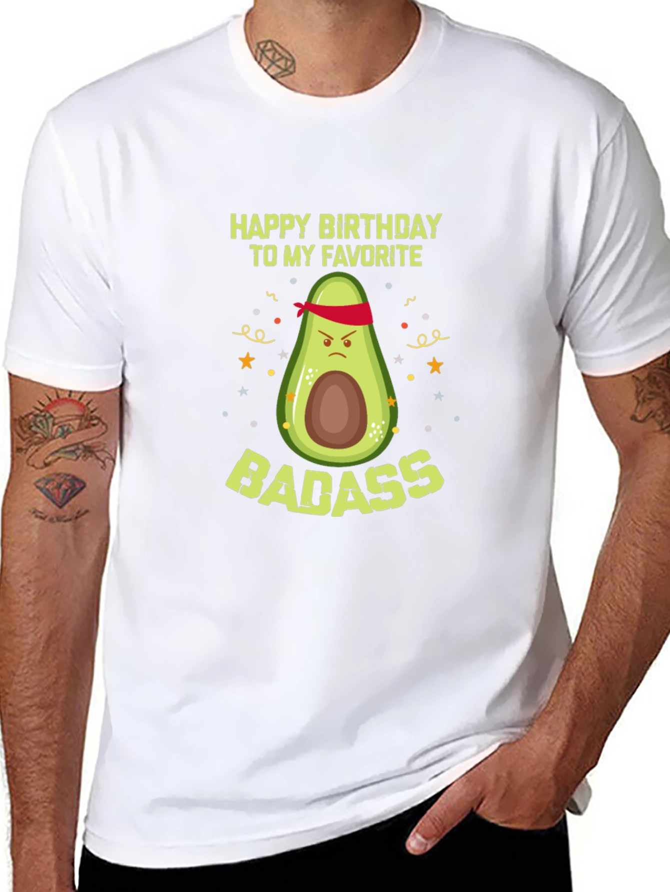 Badass Avocado Birthday T-Shirt