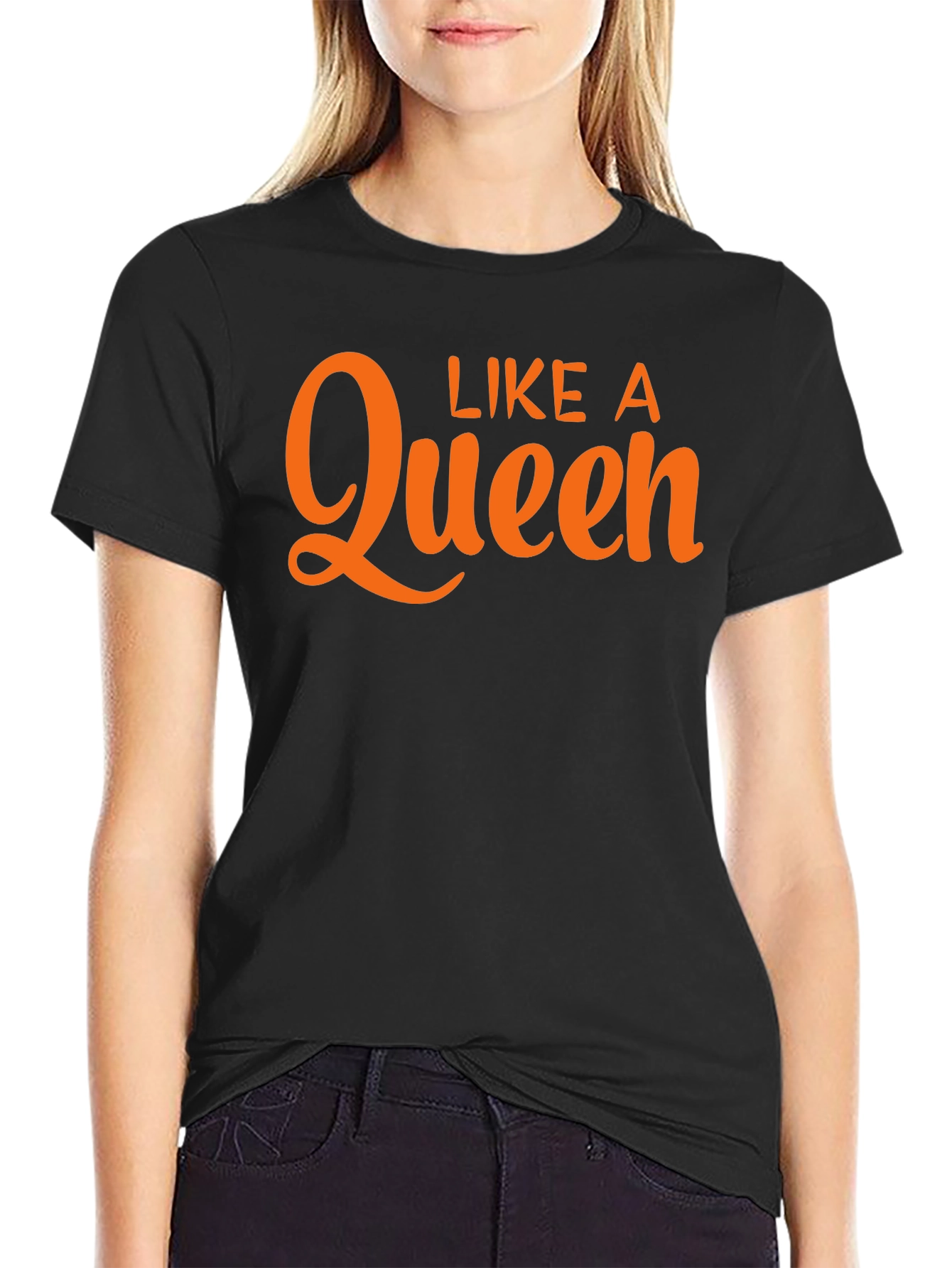 Like A Queen Black Graphic Tee