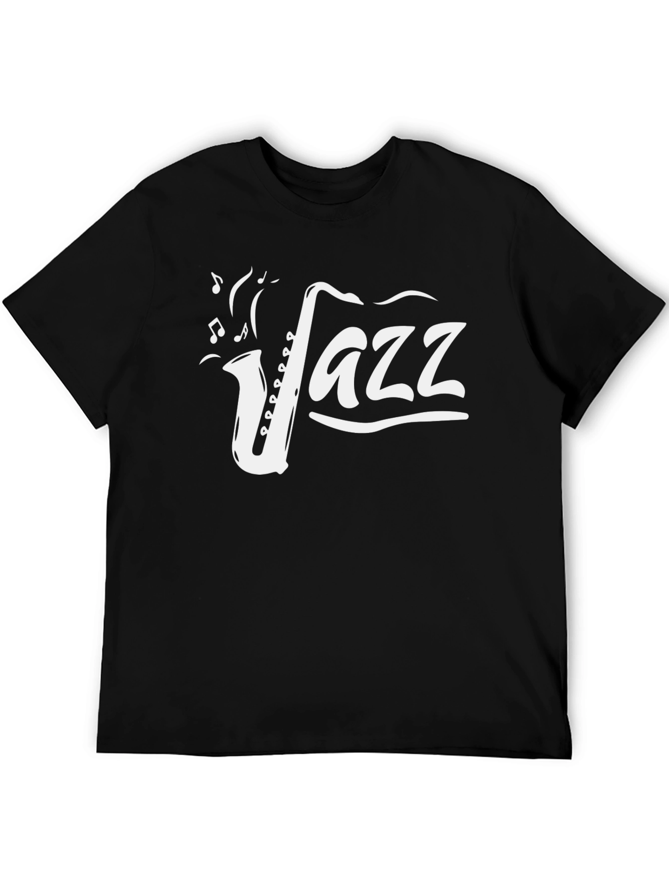 Jazz Music Saxophone Graphic T-Shirt - Black