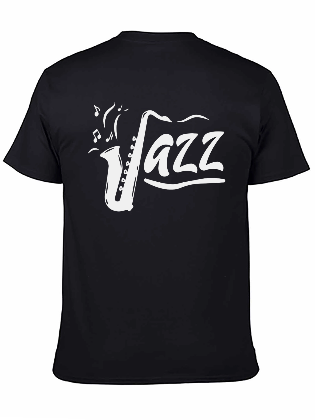 Jazz Music Saxophone Graphic T-Shirt - Black
