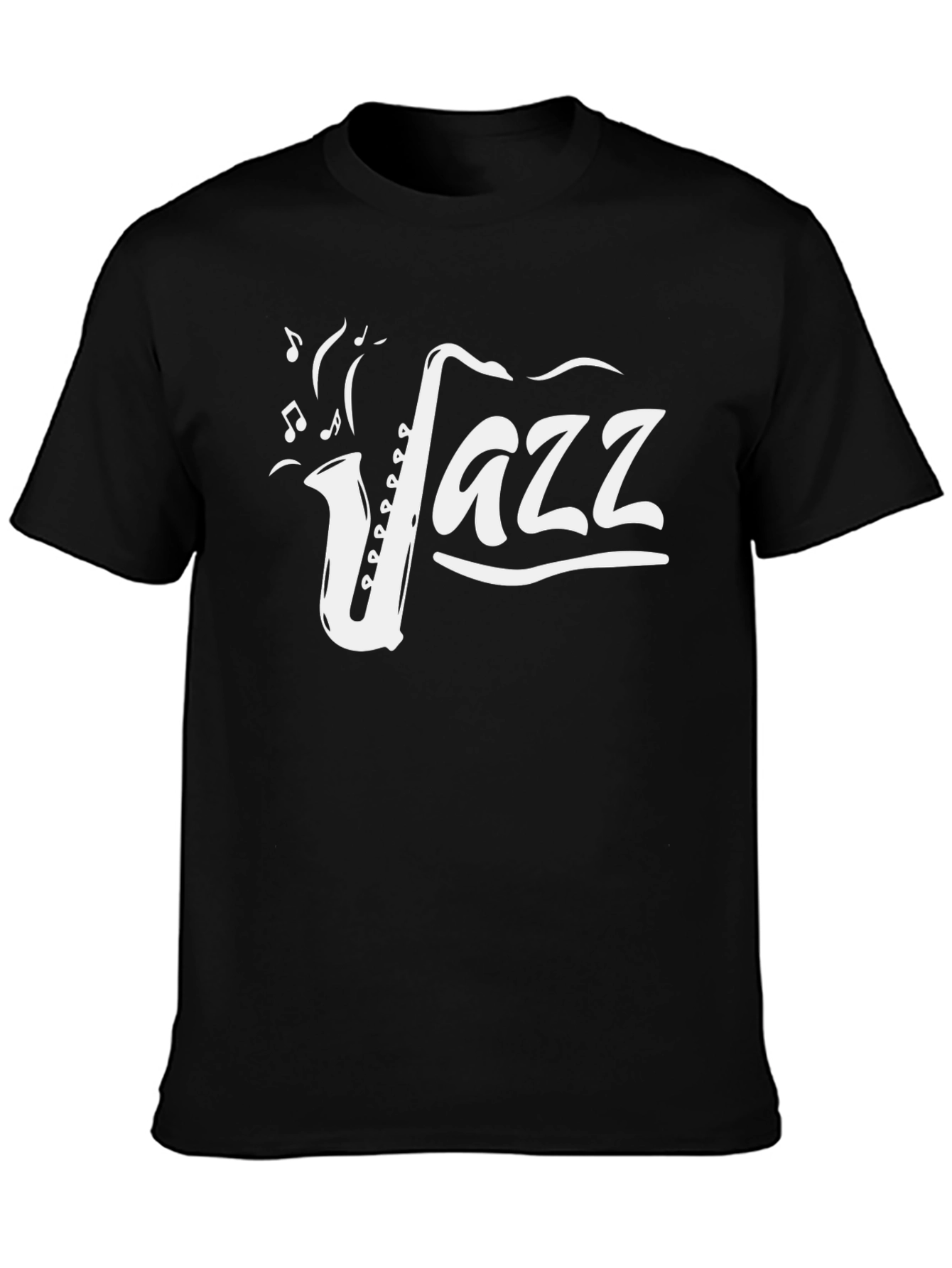 Jazz Music Saxophone Graphic T-Shirt - Black