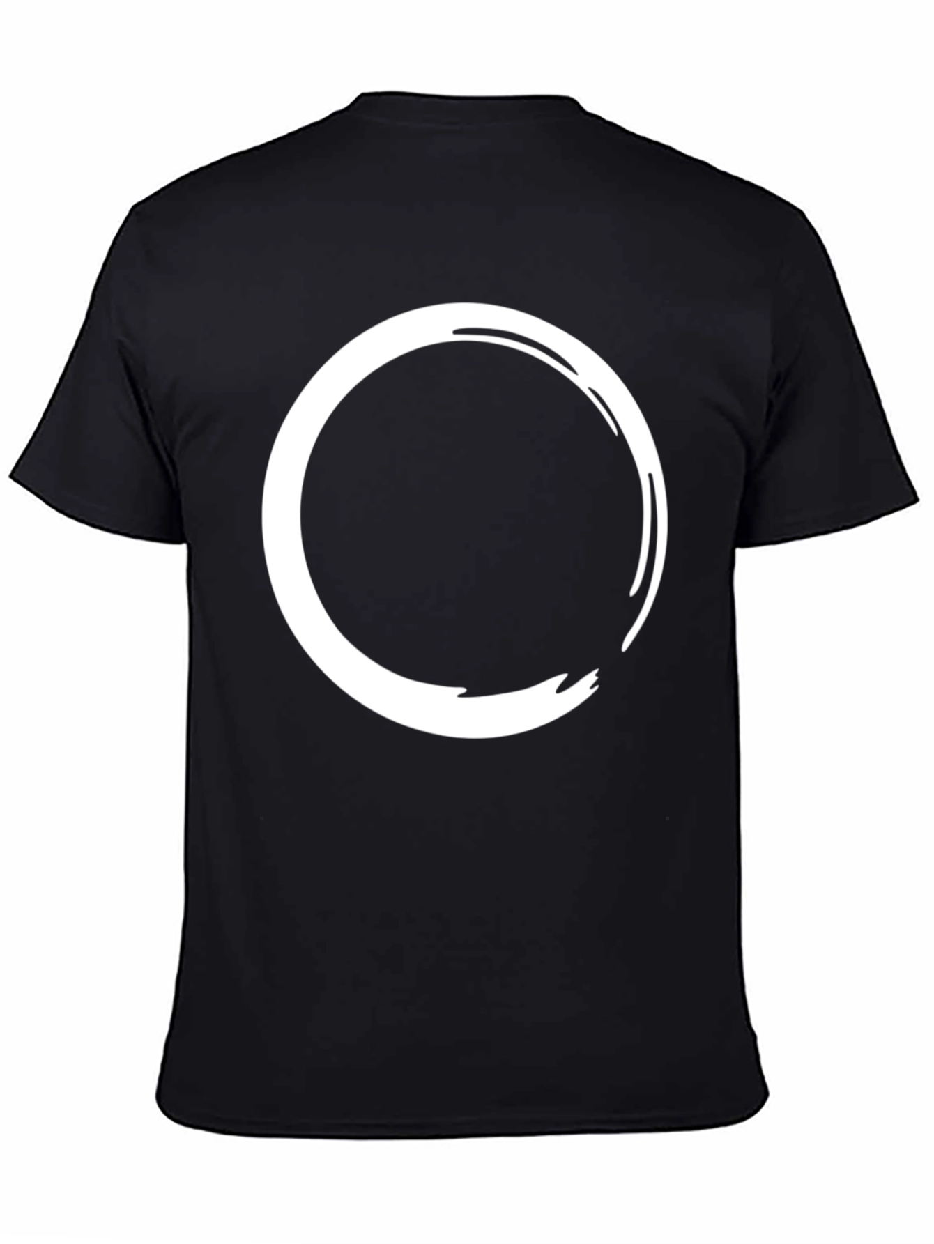 Zen Circle Black T-Shirt - Minimalist Style