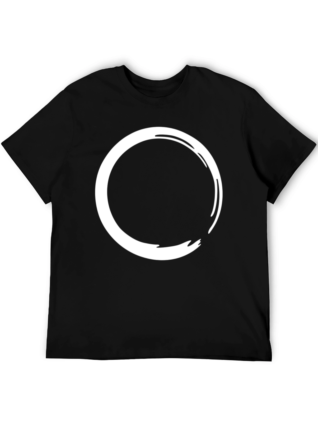 Zen Circle Black T-Shirt - Minimalist Style