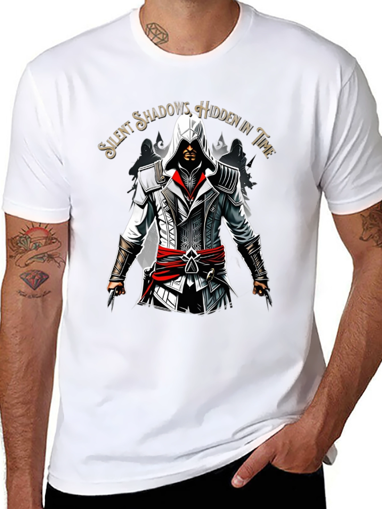 Assassins Creed Graphic Print Black T-Shirt