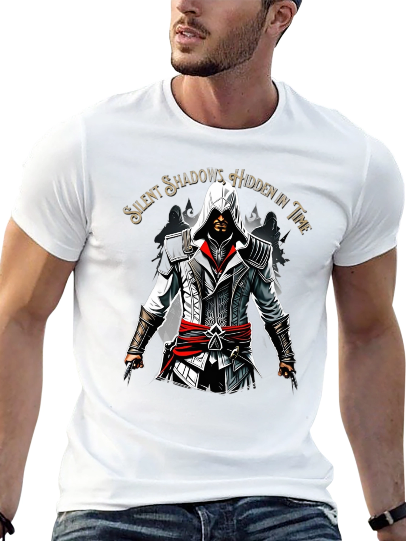 Assassins Creed Graphic Print Black T-Shirt