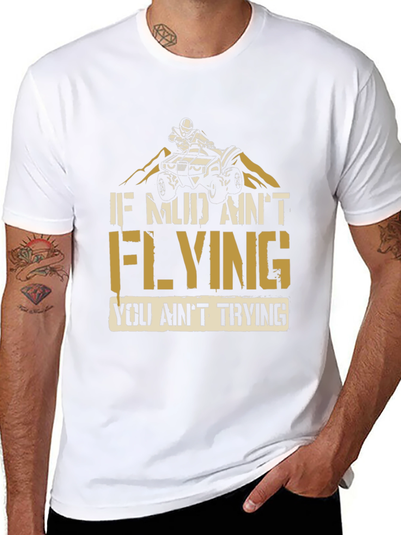 Mud Flying ATV Rider T-Shirt
