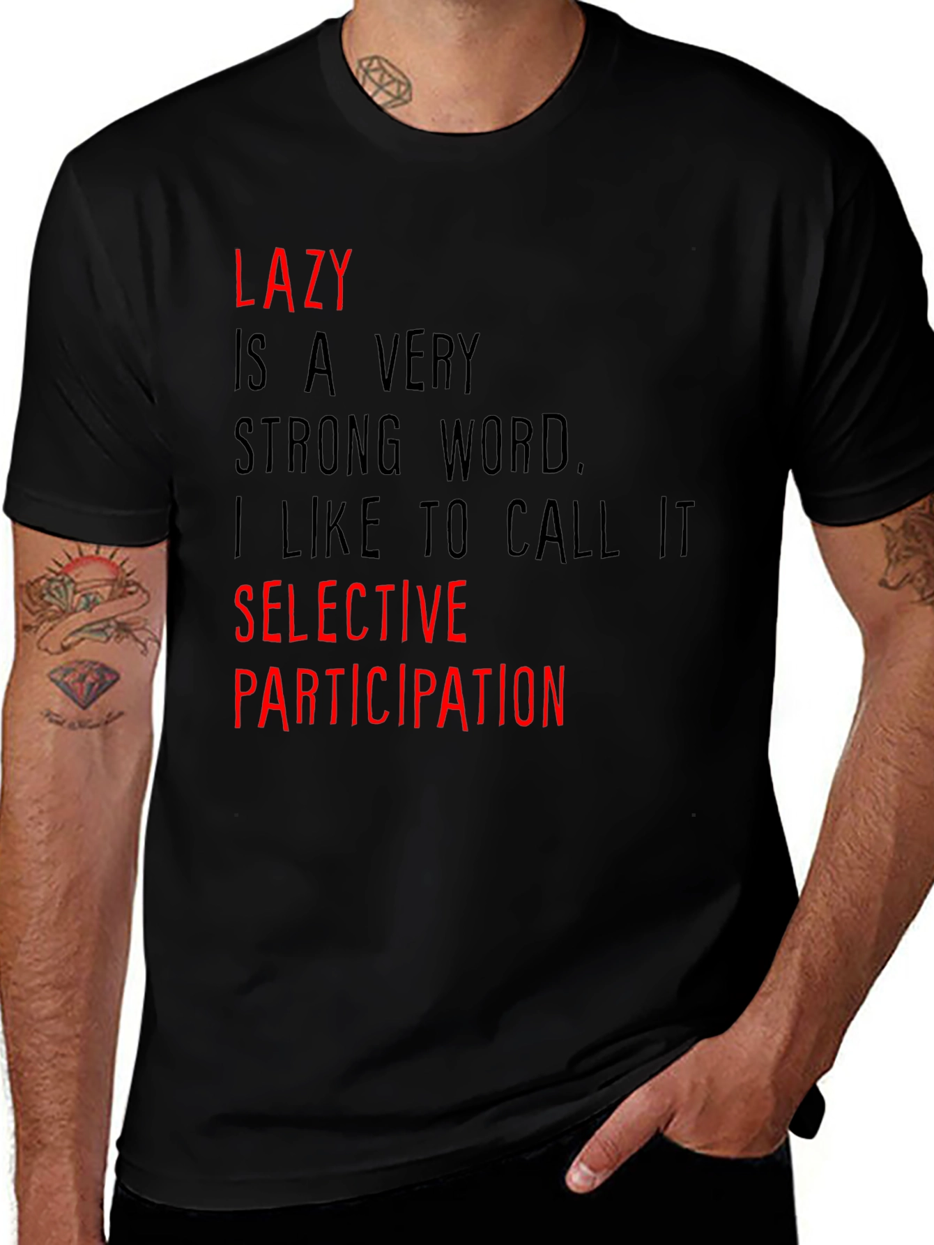 Lazy? Selective Participation Graphic Tee