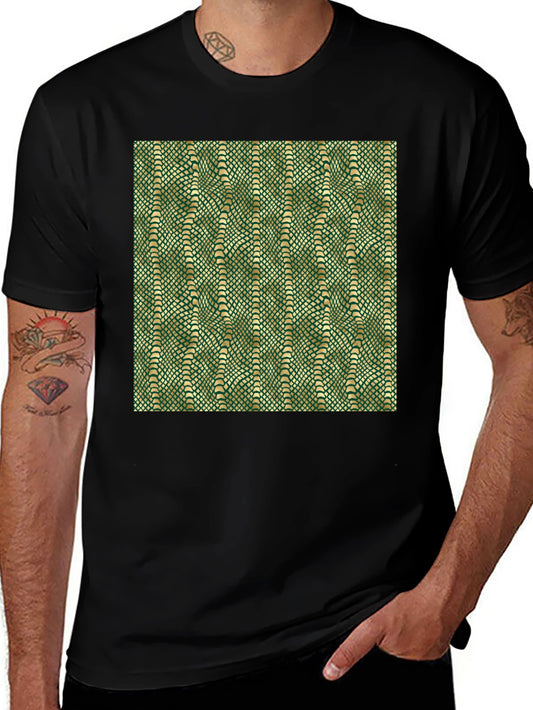 Green Snake Skin Pattern Graphic T-Shirt