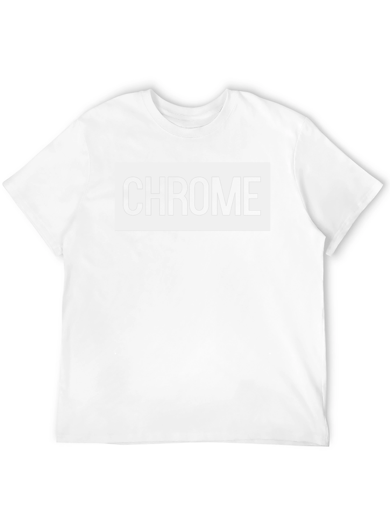 Chrome Text Graphic Tee - Stylish Black Cotton Blend