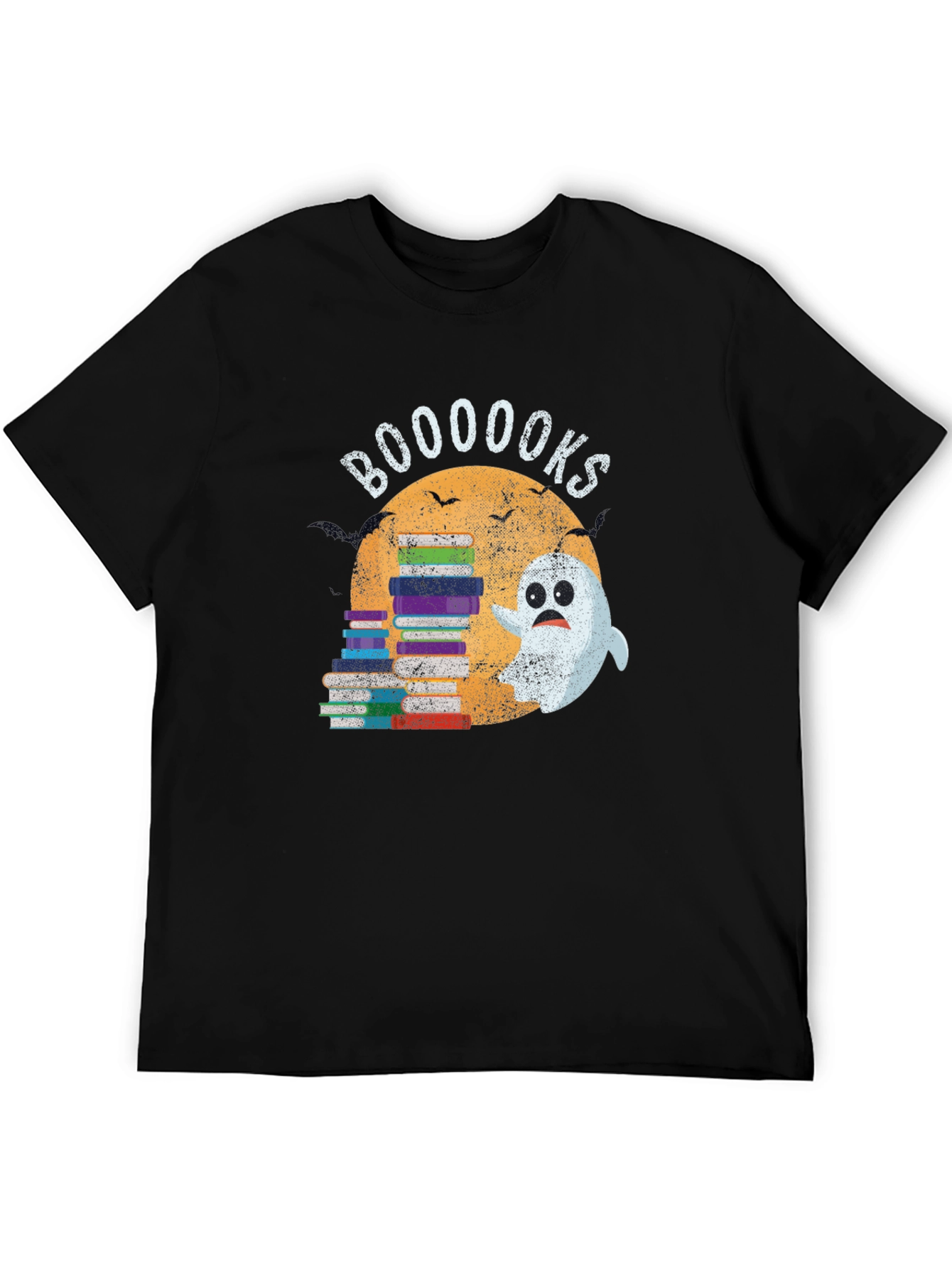 Booooks Ghost & Books Halloween T-Shirt