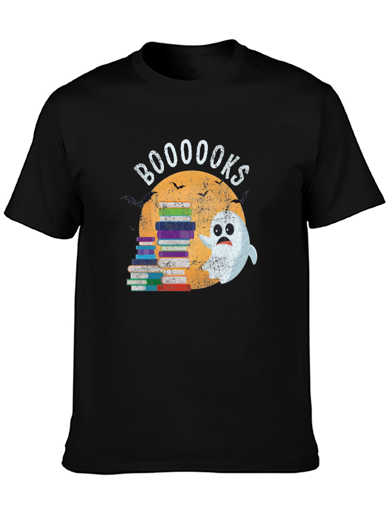 Booooks Ghost & Books Halloween T-Shirt