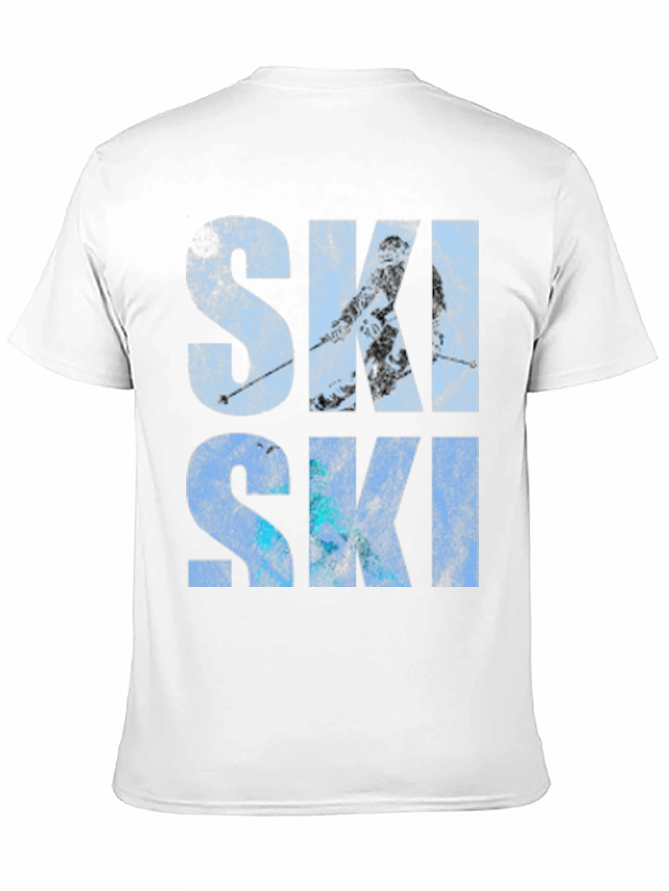 SKI Graphic Print Crew Neck T-Shirt
