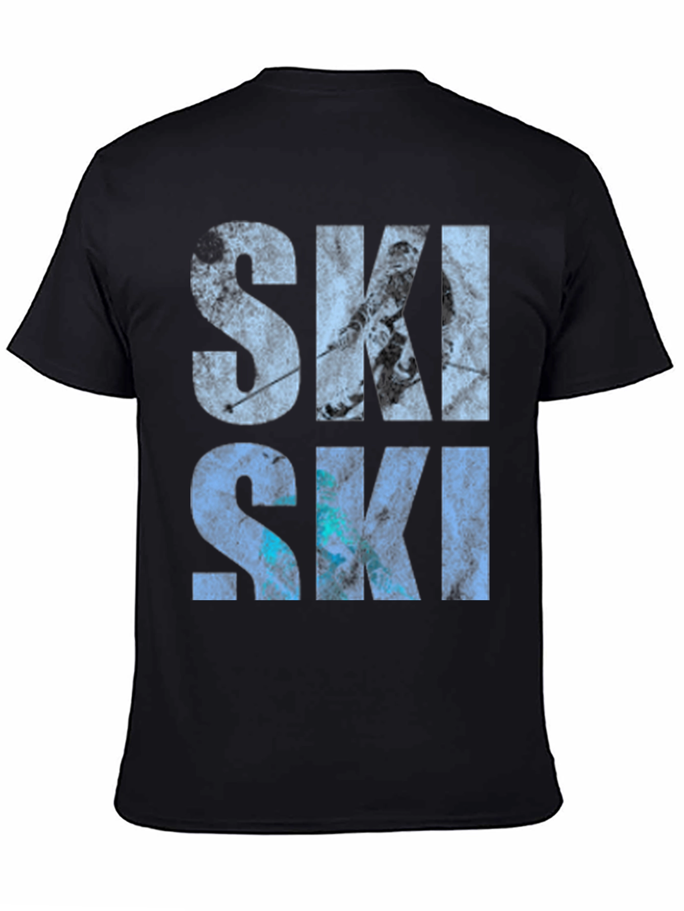 SKI Graphic Print Crew Neck T-Shirt