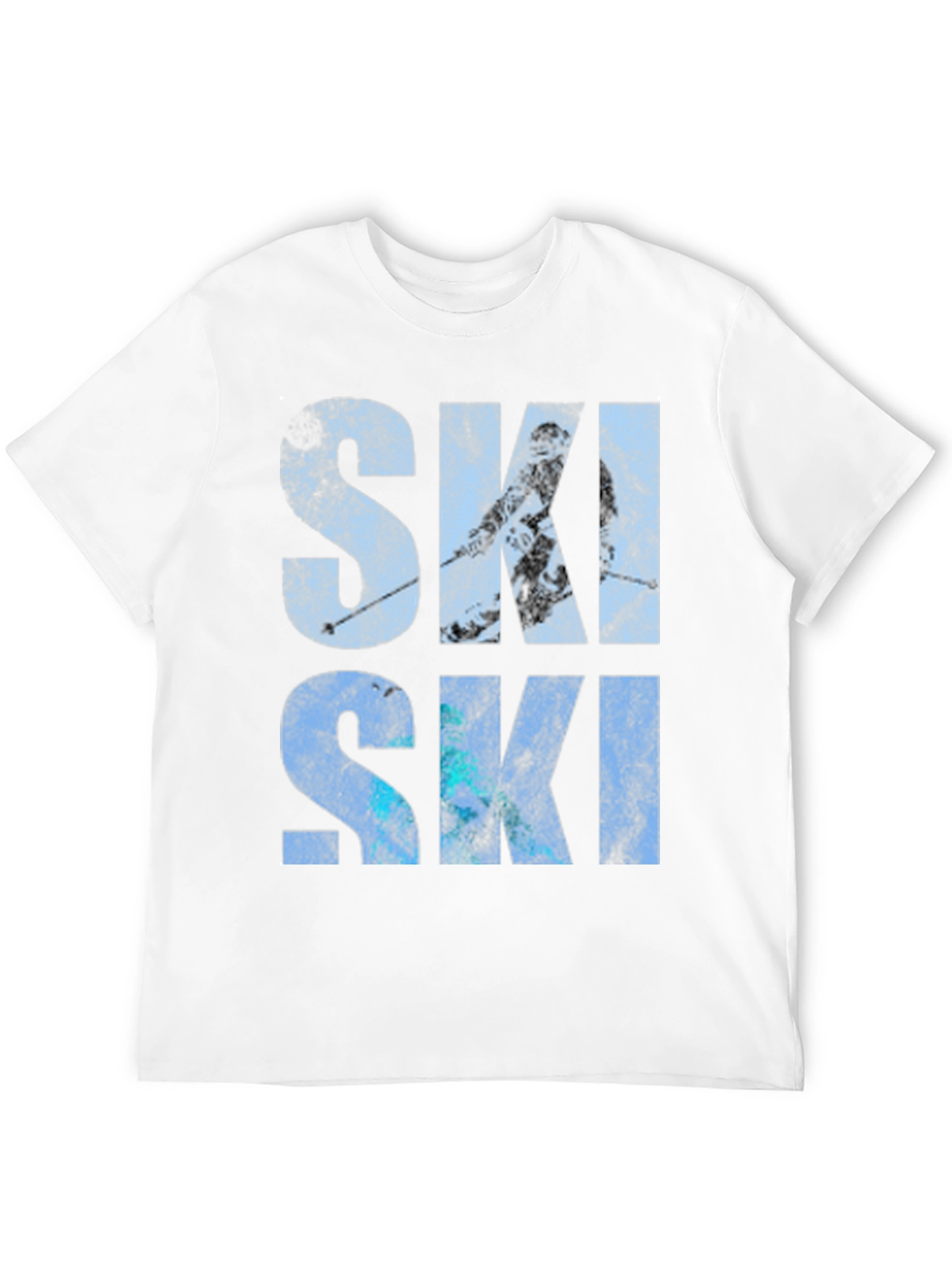 SKI Graphic Print Crew Neck T-Shirt