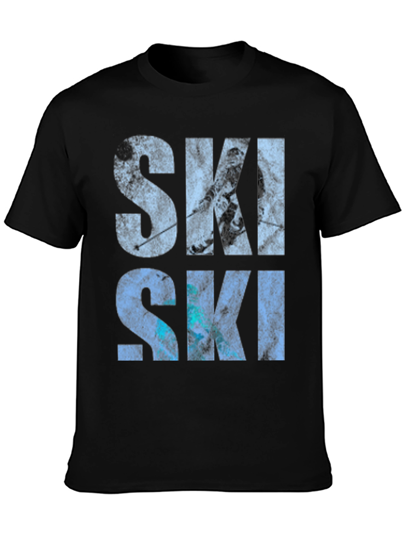 SKI Graphic Print Crew Neck T-Shirt