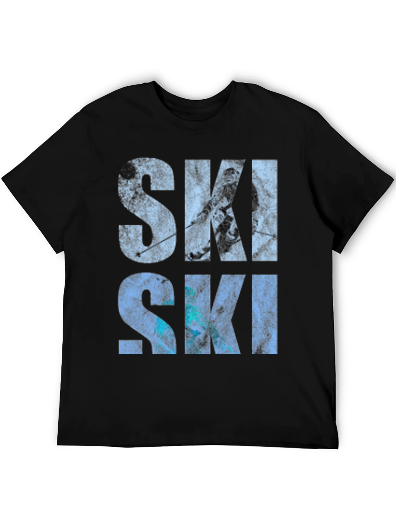 SKI Graphic Print Crew Neck T-Shirt