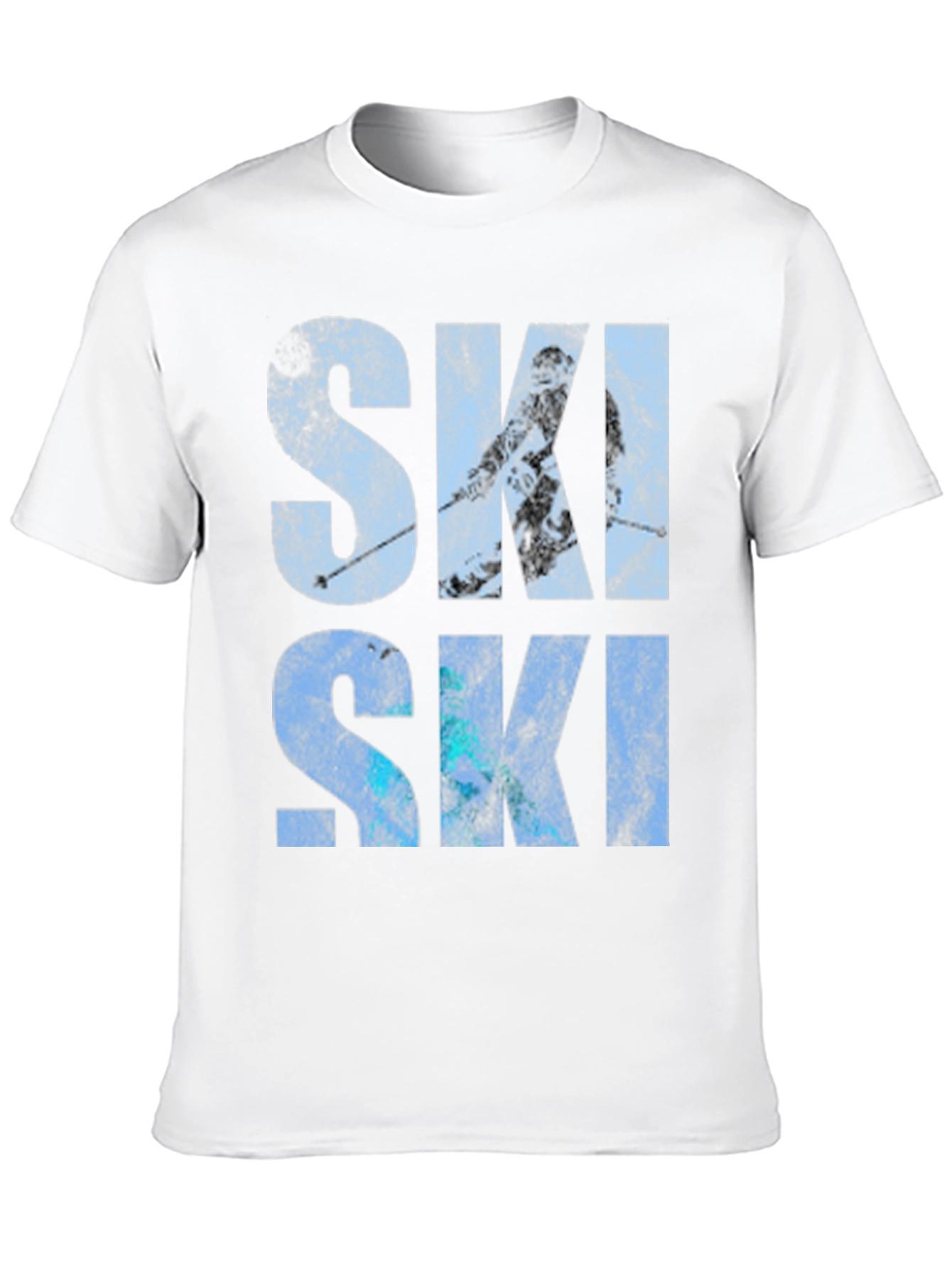 SKI Graphic Print Crew Neck T-Shirt