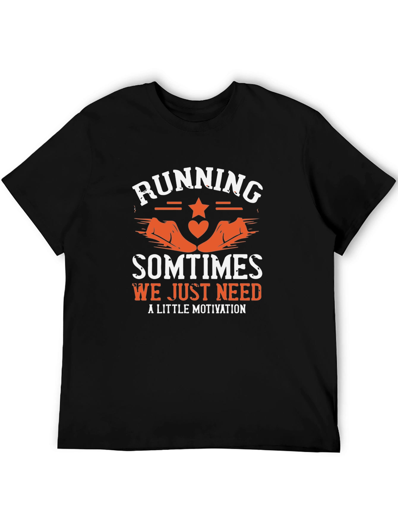 Running Motivation Graphic Tee - Mens Black T-Shirt