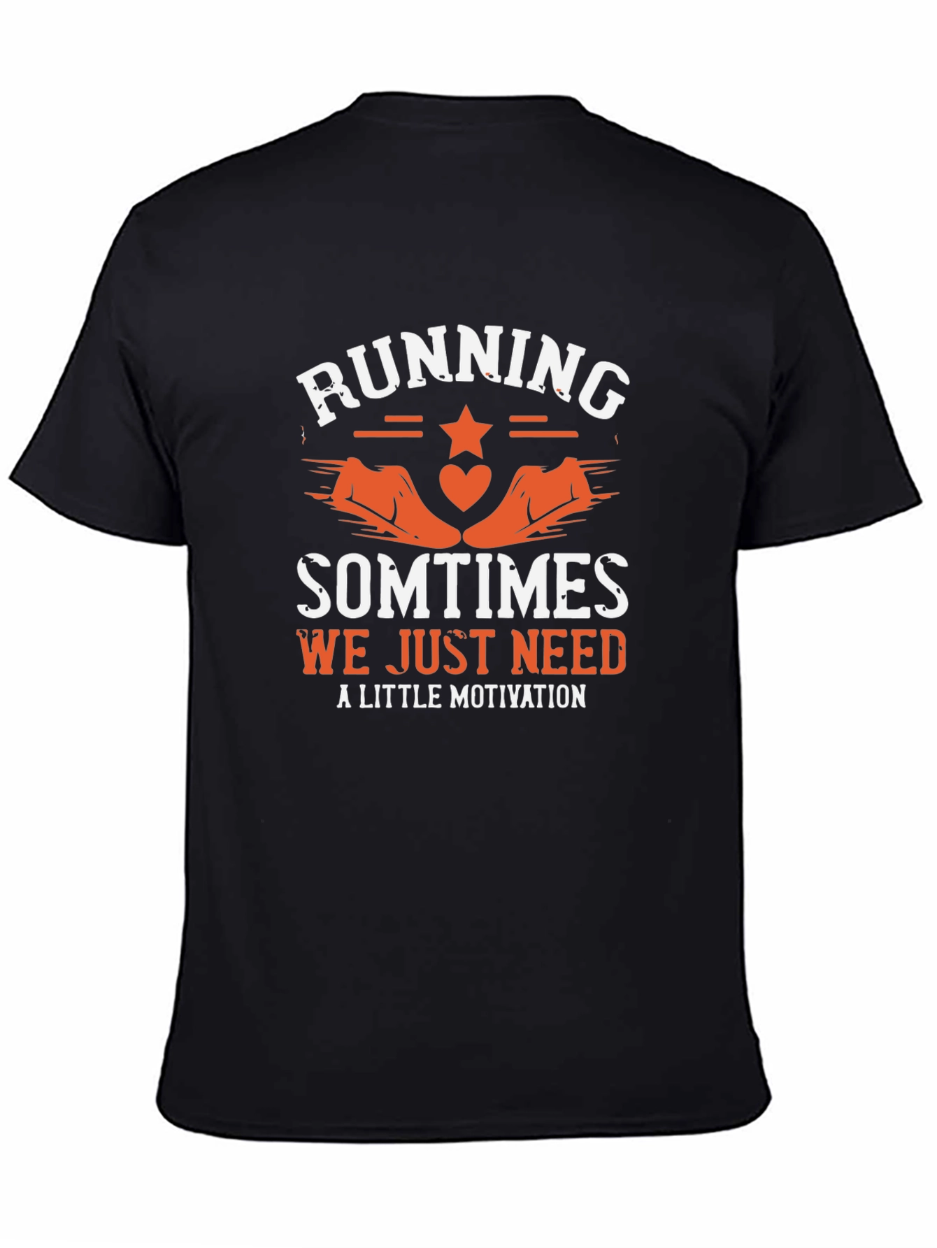 Running Motivation Graphic Tee - Mens Black T-Shirt