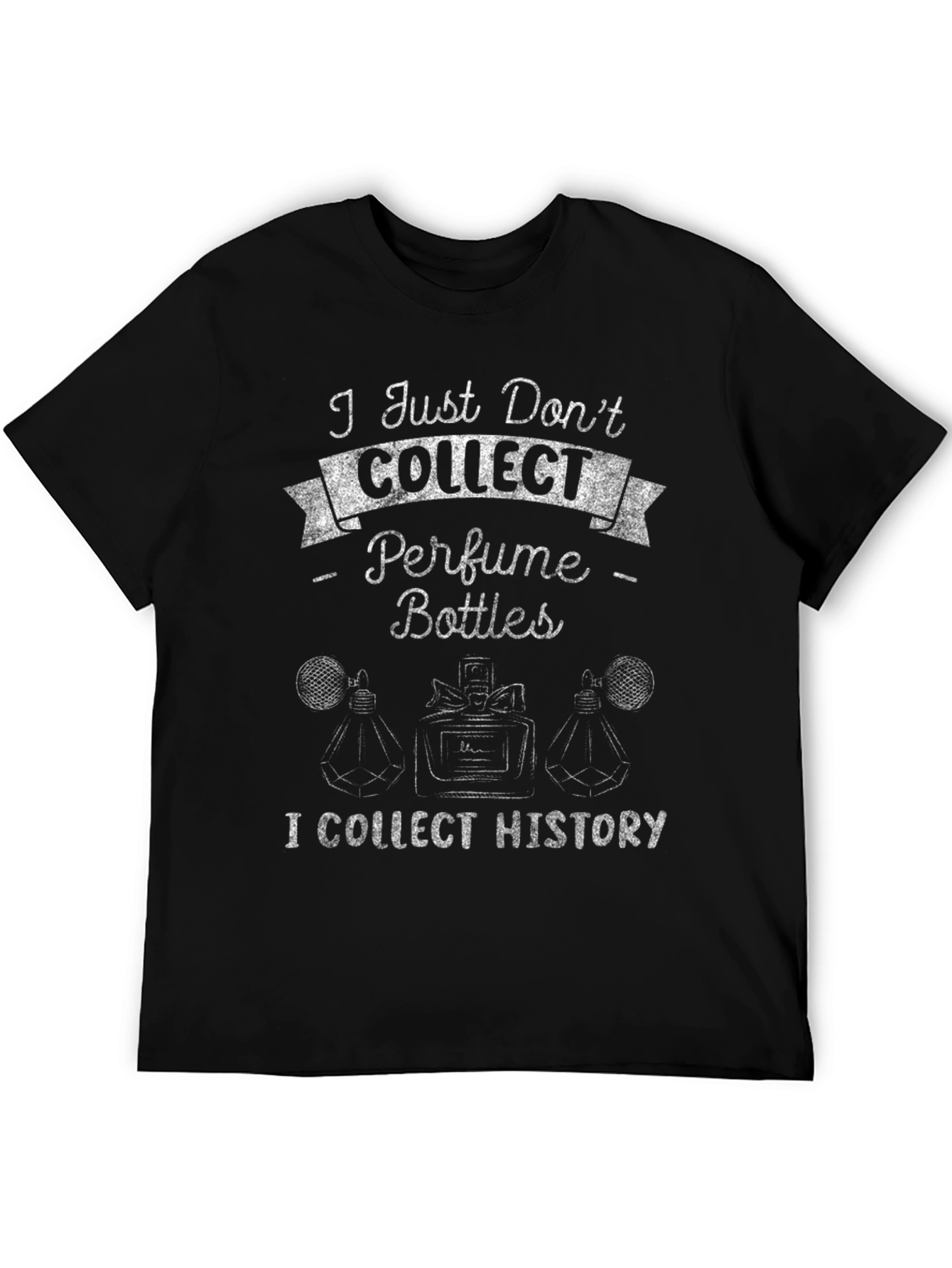 Perfume Bottle History Collector Black T-Shirt
