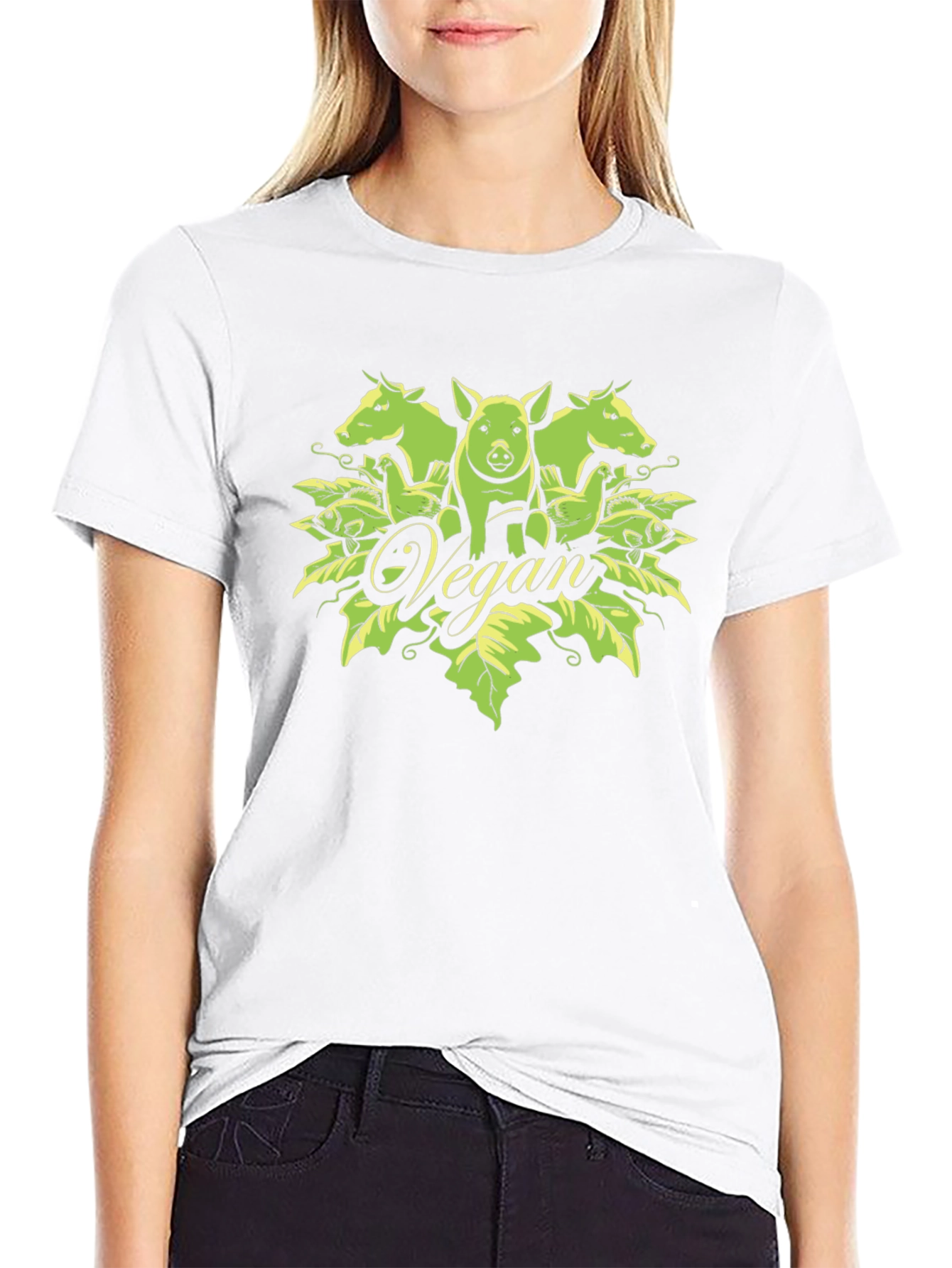 Vegan Graphic Tee - Unisex Black T-Shirt