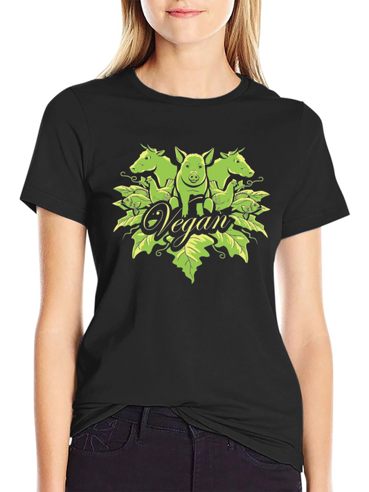 Vegan Graphic Tee - Unisex Black T-Shirt