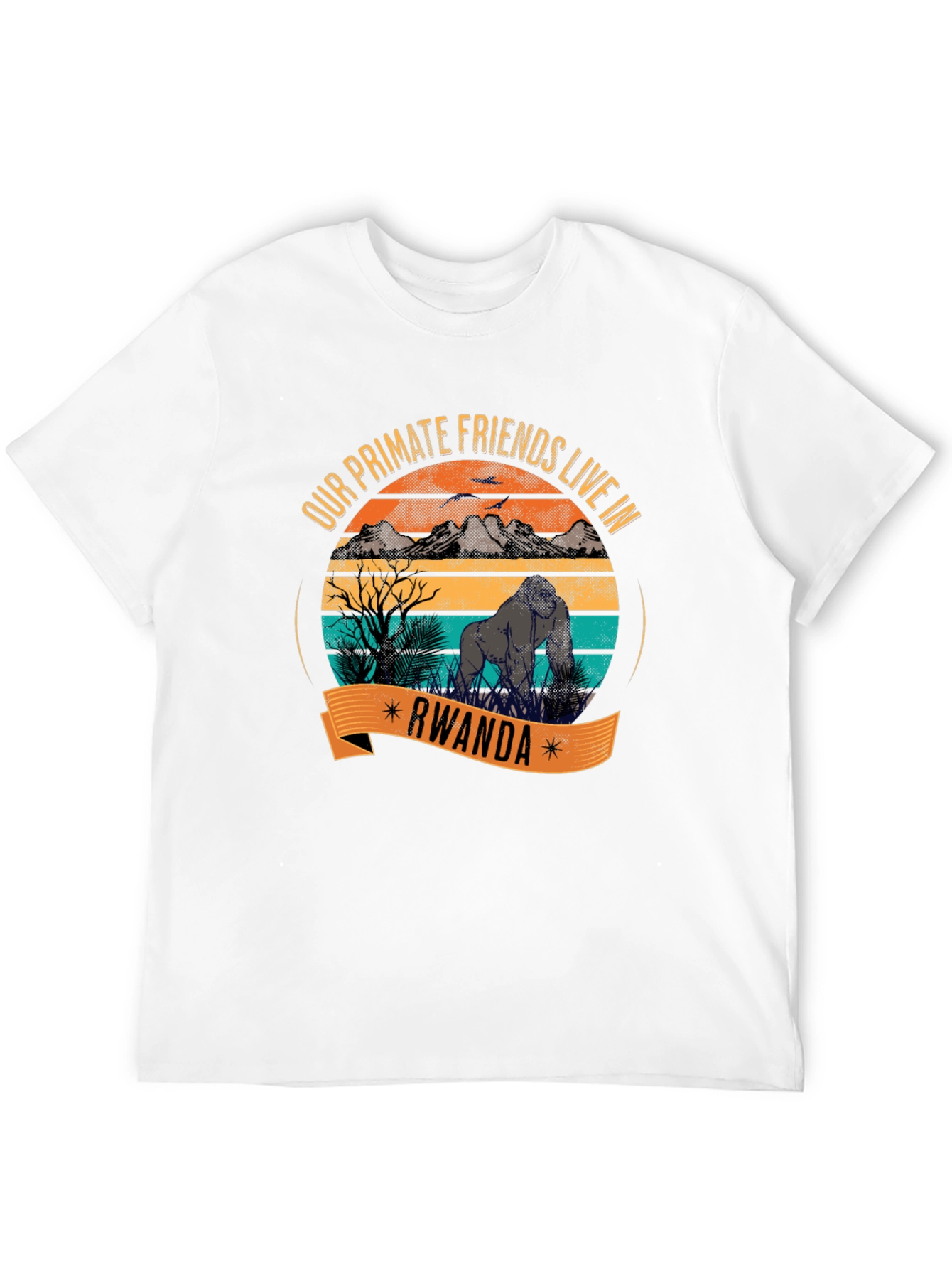 Rwanda Gorilla Primate Friends T-Shirt