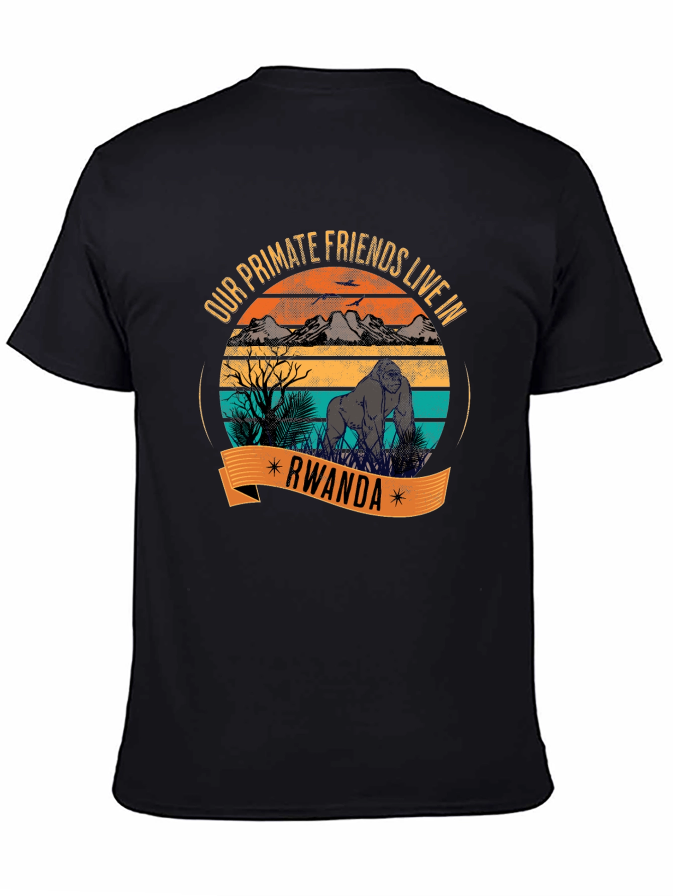 Rwanda Gorilla Primate Friends T-Shirt