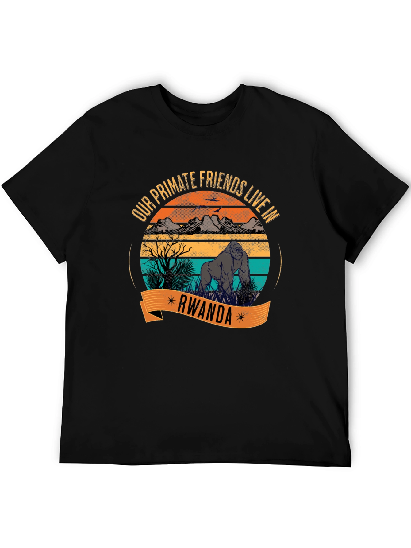 Rwanda Gorilla Primate Friends T-Shirt