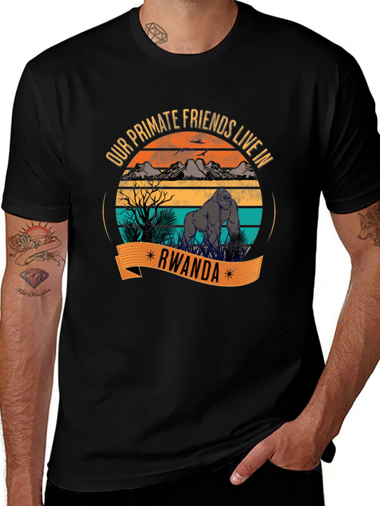 Rwanda Gorilla Primate Friends T-Shirt
