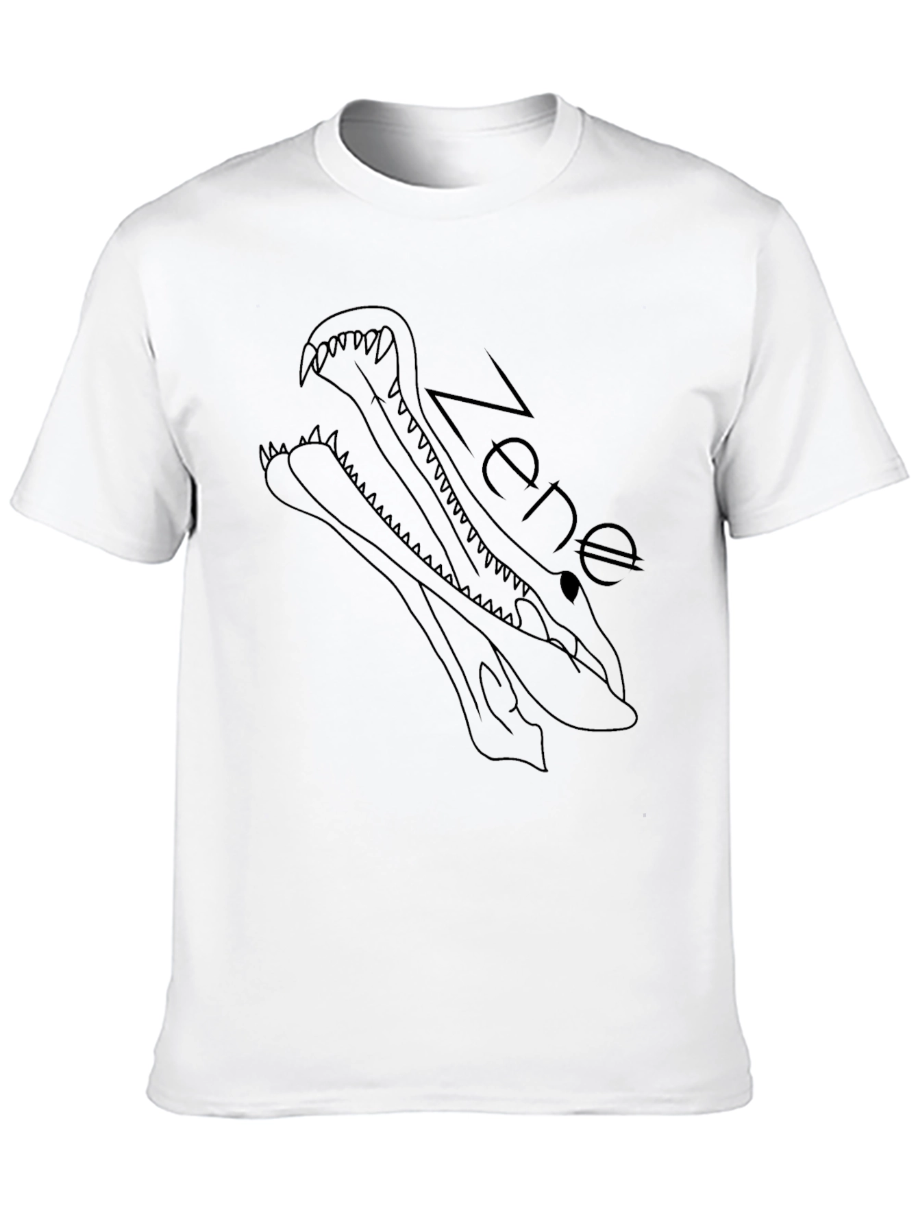Zene Alligator Graphic Tee - Stylish Black T-Shirt
