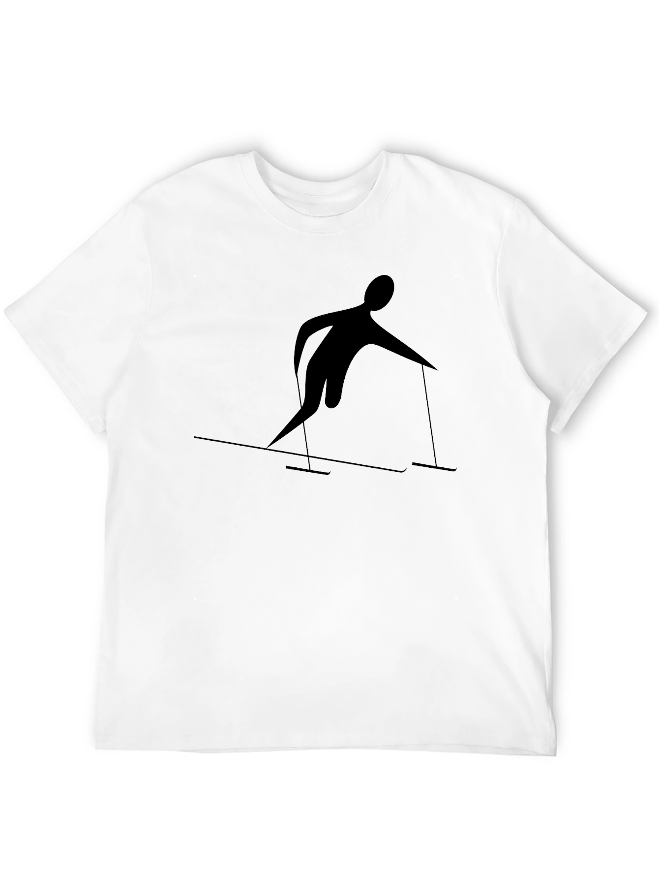 Stylish Skiing Graphic T-Shirt