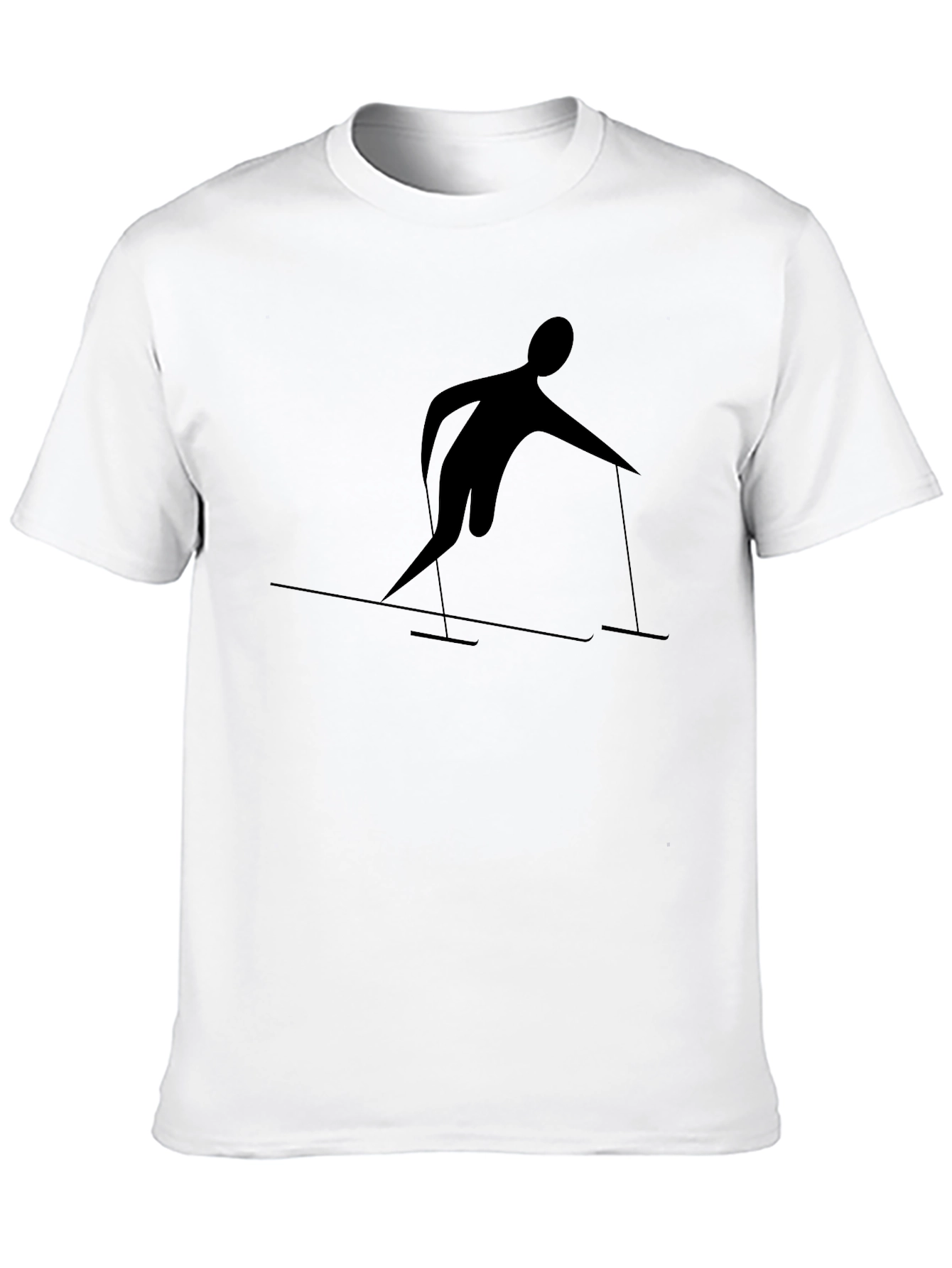 Stylish Skiing Graphic T-Shirt