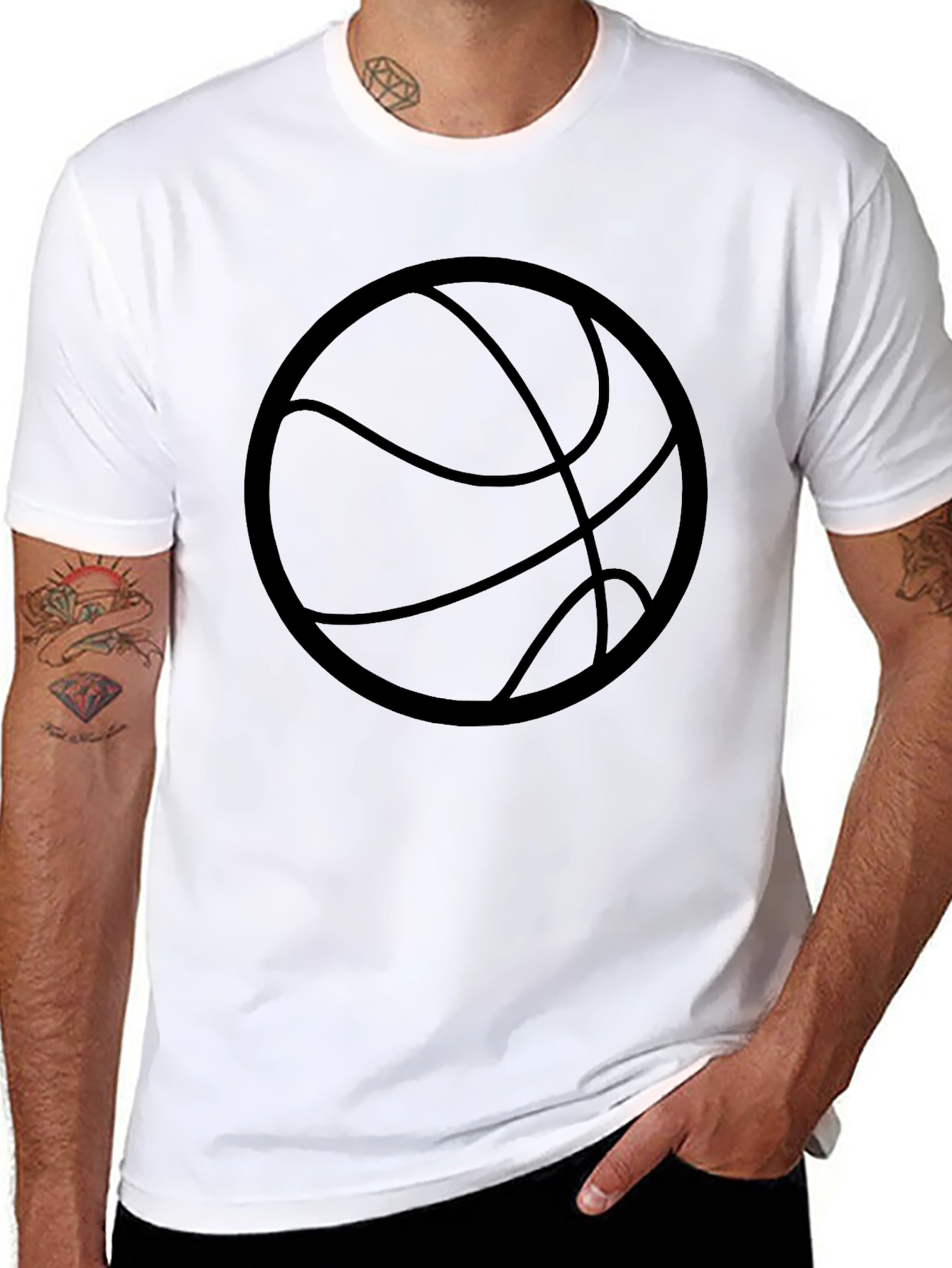 Basketball Graphic Black T-Shirt