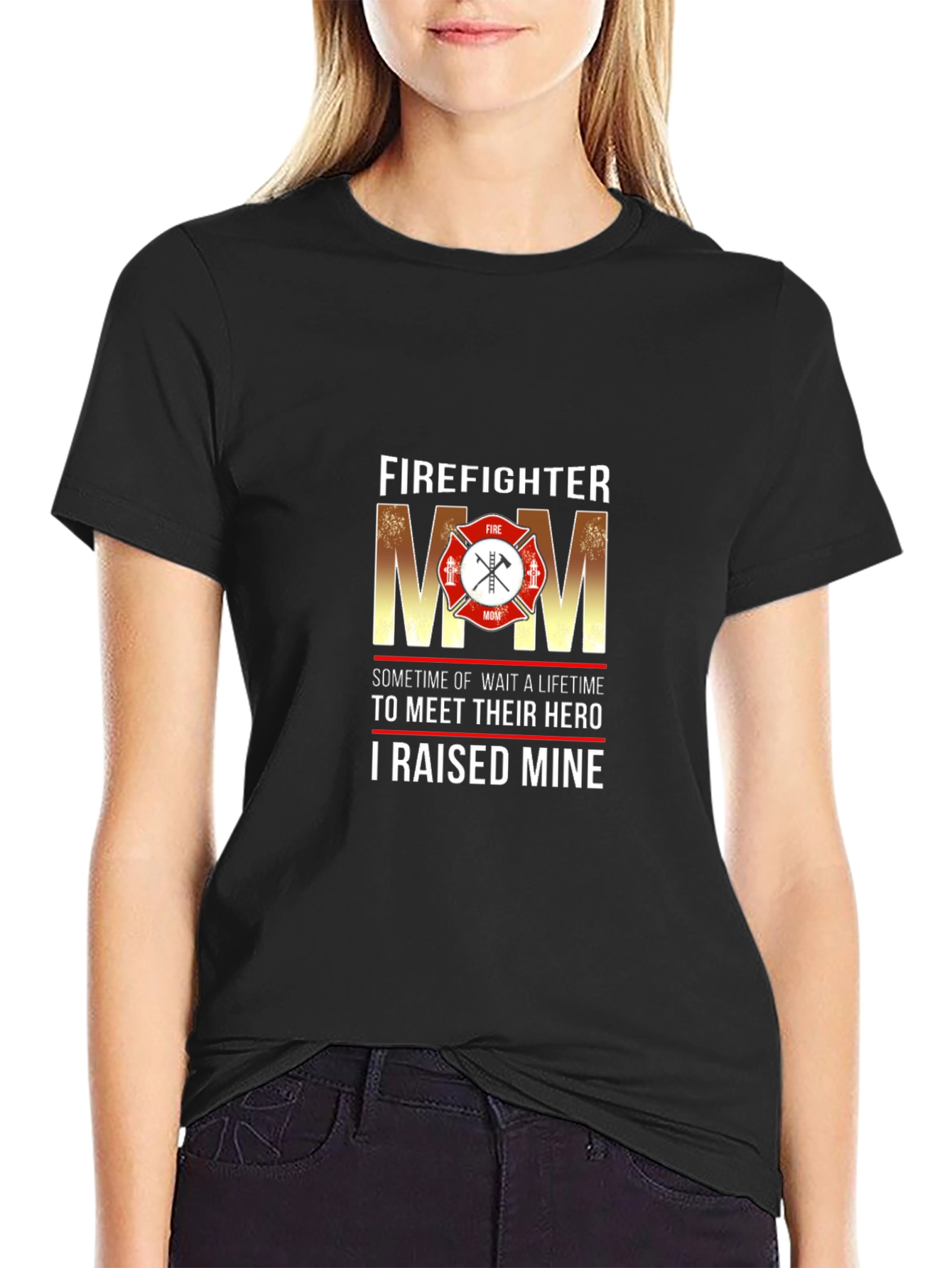 Firefighter Mom Graphic T-Shirt