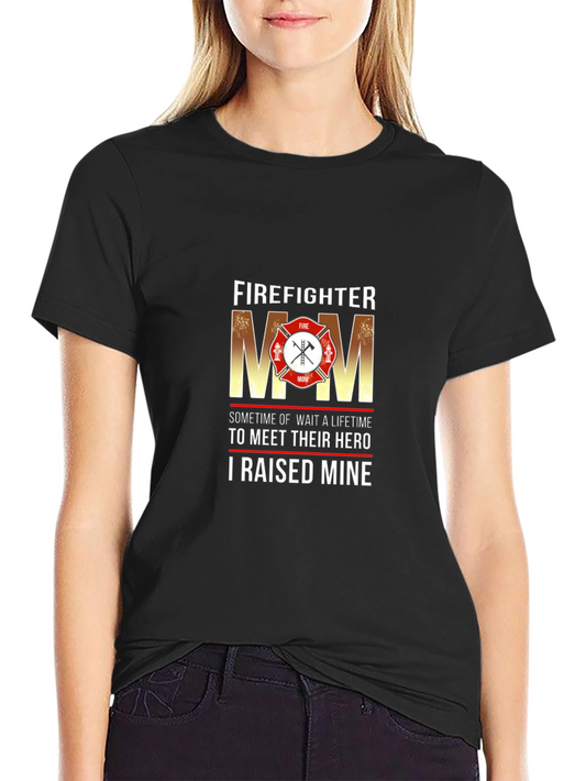 Firefighter Mom Graphic T-Shirt