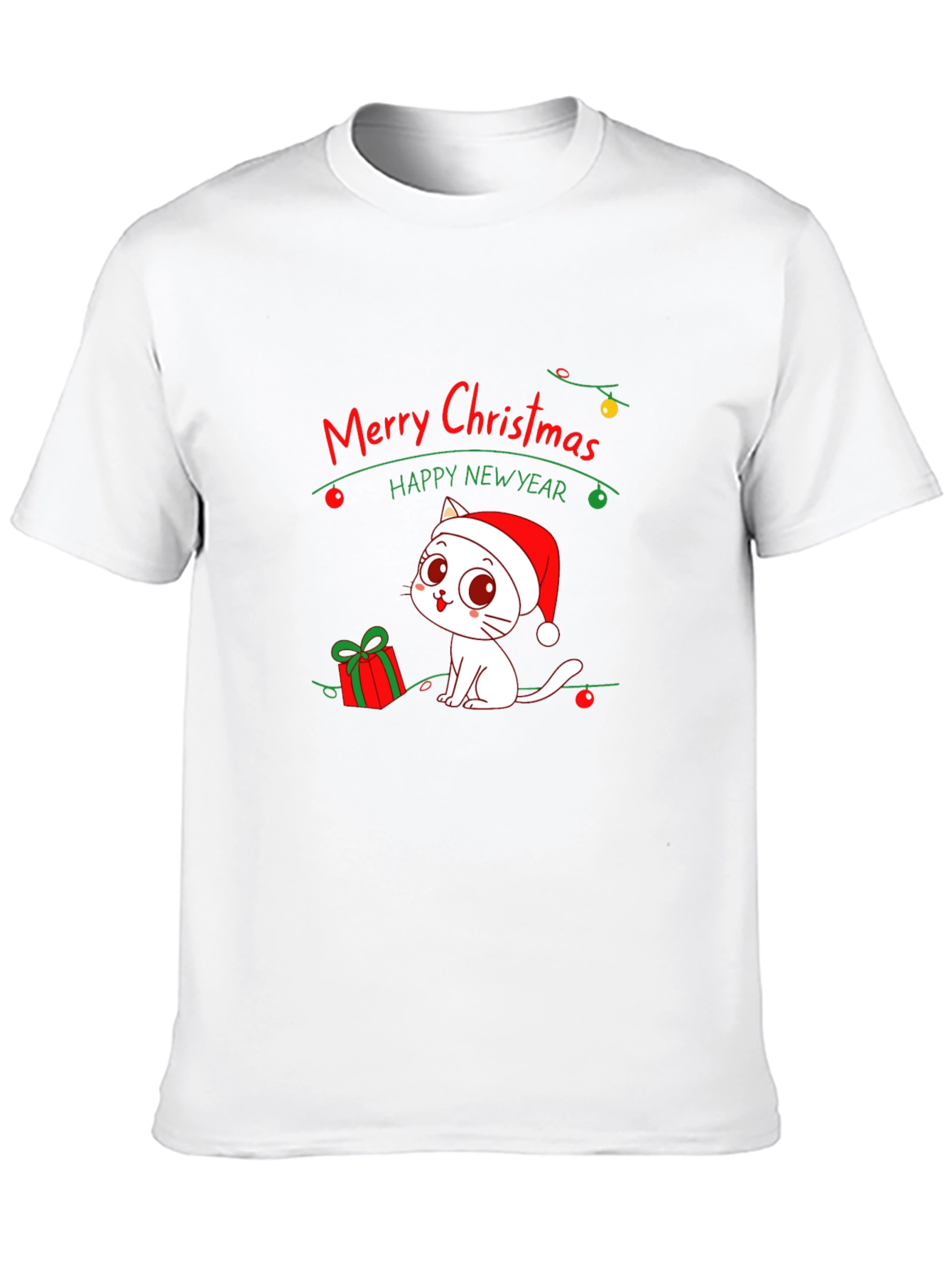 Festive Cat Christmas T-Shirt