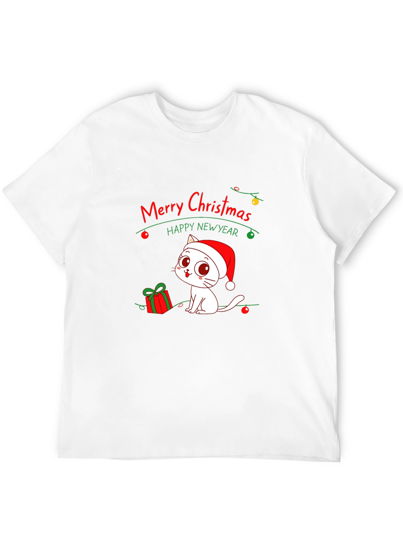 Festive Cat Christmas T-Shirt