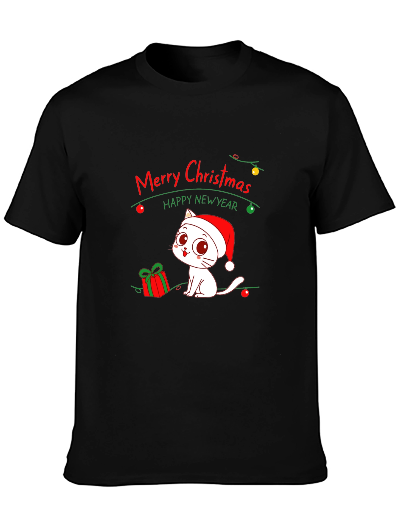 Festive Cat Christmas T-Shirt