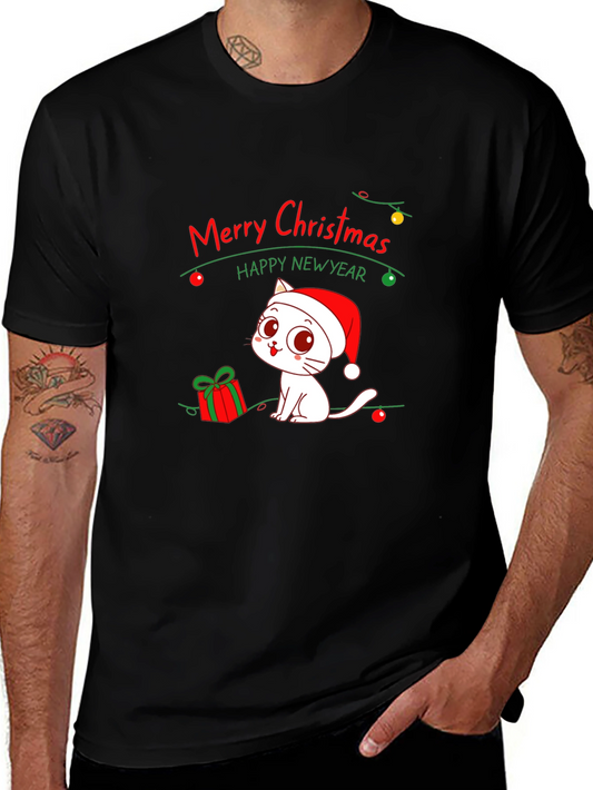 Festive Cat Christmas T-Shirt