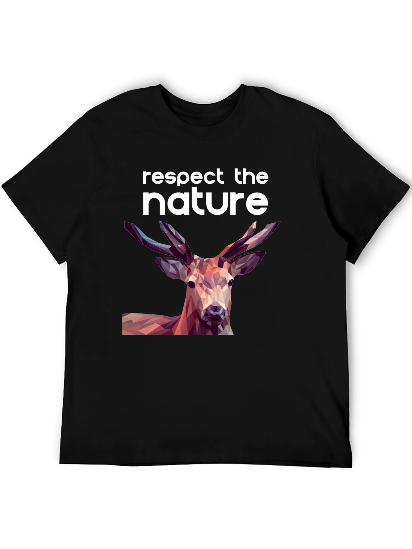 Respect Nature Deer Graphic T-Shirt