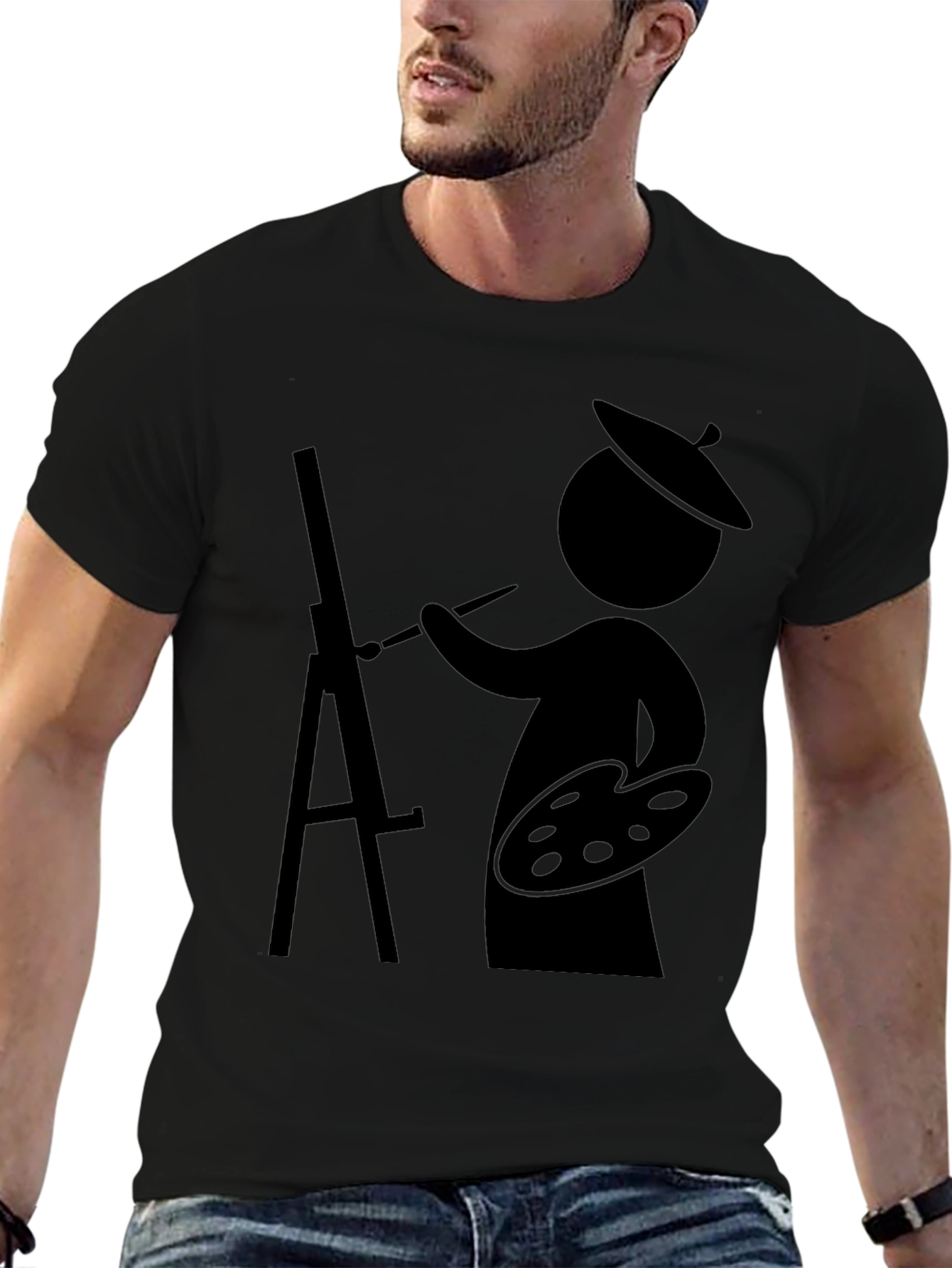 Artist Graphic T-Shirt - Painter on Canvas Tee
