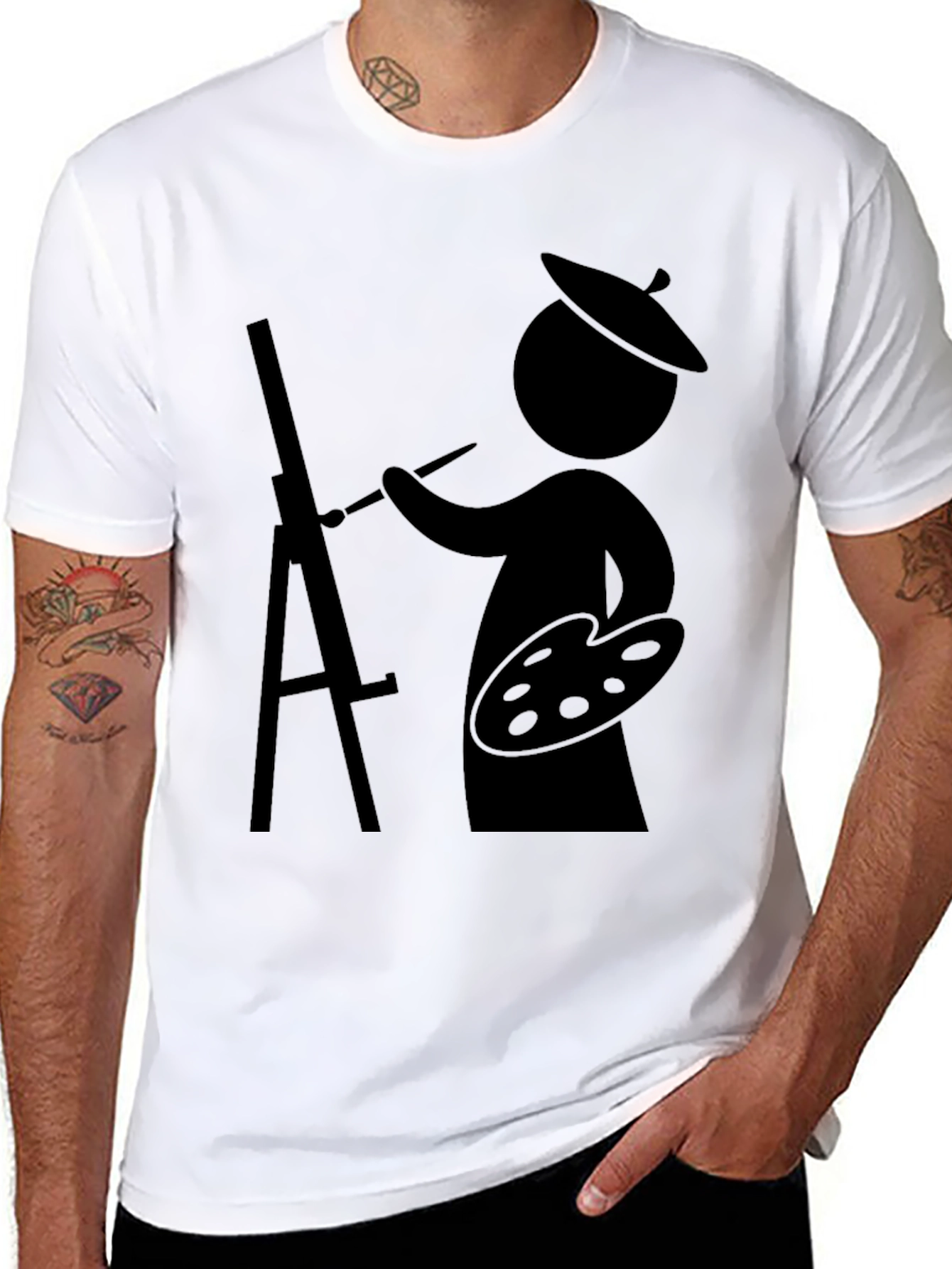 Artist Graphic T-Shirt - Painter on Canvas Tee